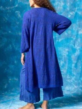 Casablanca long pointelle Cardigan NEW/w/tags - BLUE -XL